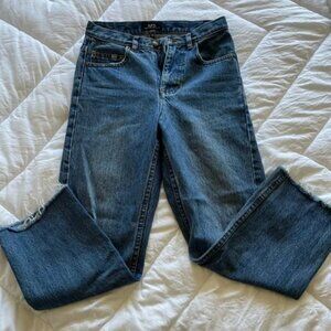 A.P.C. High-waisted Cropped Jeans Blue 25